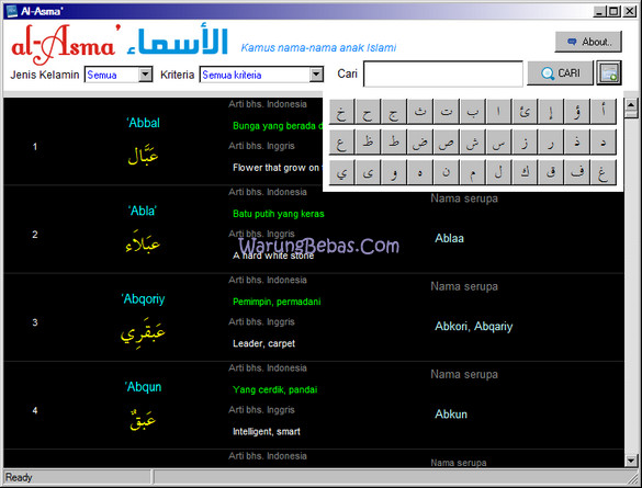 kamus tulisan arab
